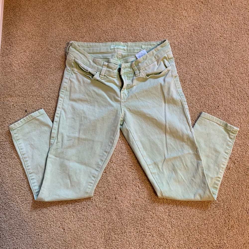 Guess pale green jeans